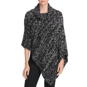 Eileen Fisher Funnel Neck Marled Poncho Sweater